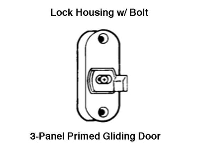 Andersen 3-Panel Door Lock Housing and Bolt Assembly - White