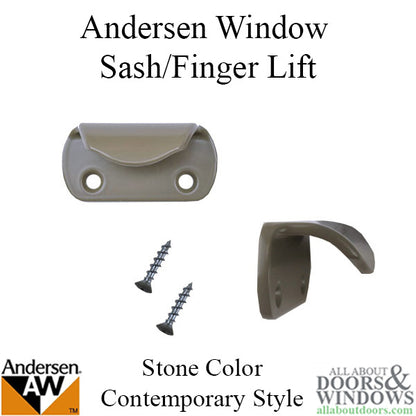 Andersen Contemporary Finger Lift, Metal - Stone
