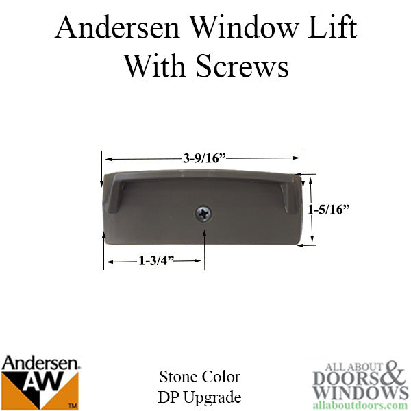 Andersen Perma-Shield Narroline Windows - Lift with Screws - DP Upgrade, Stone