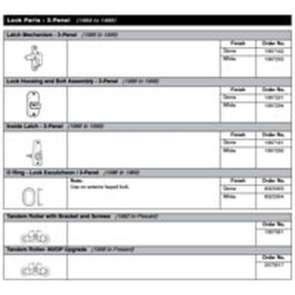 Andersen Push & Turn Style Thumb Latch for a 3 Panel Gliding