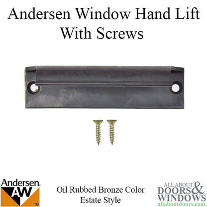 Andersen Tilt-Wash (DC) and (TW) Windows - Estate Hand Lifts w/Screws - Oil Rubbed Bronze