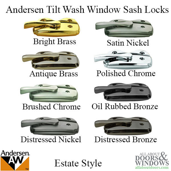 Andersen Estate Series Sash Lock - Satin Nickel