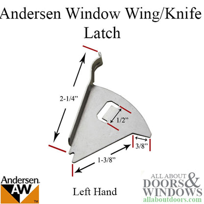Knife Latch - Left Hand - Andersen Double Hung Windows, 1994 to Present