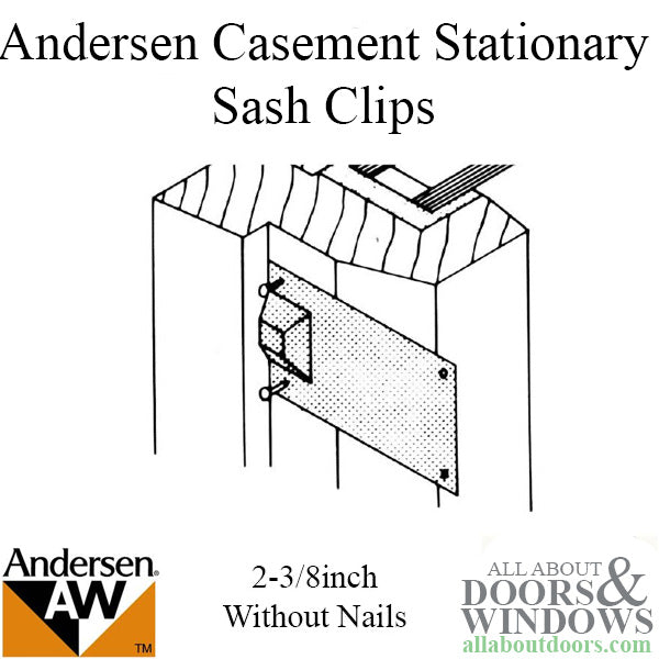Andersen Primed Casement Windows, Sash Clips - Stationary -
