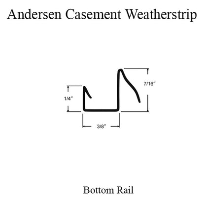Andersen Primed Casement Windows, Weatherstrip Bottom Rail -
