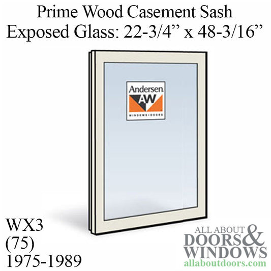 Andersen Dual Pane Sash, WX4 (77) EG 22-3/4, 1975-1989