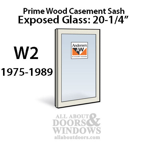 Andersen Dual Pane Sash, W2 Primed Casement 1975-1989