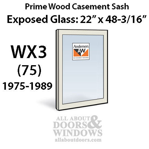Andersen Dual Pane Sash, WX3 (75) EG 22 1975-1989
