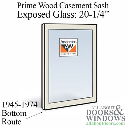 Andersen Dual Pane Sash, W5 Primed Casement 1975-1989