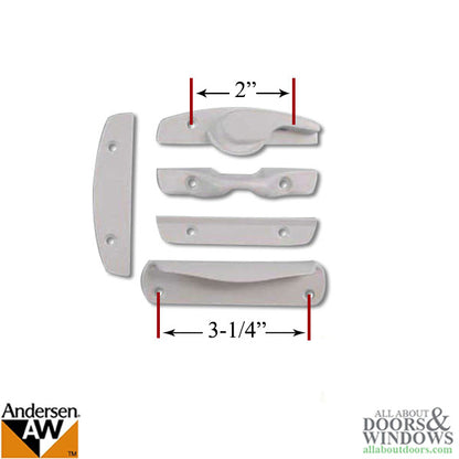 Sash Lock, Keeper and Lift, Andersen Double Hung - White