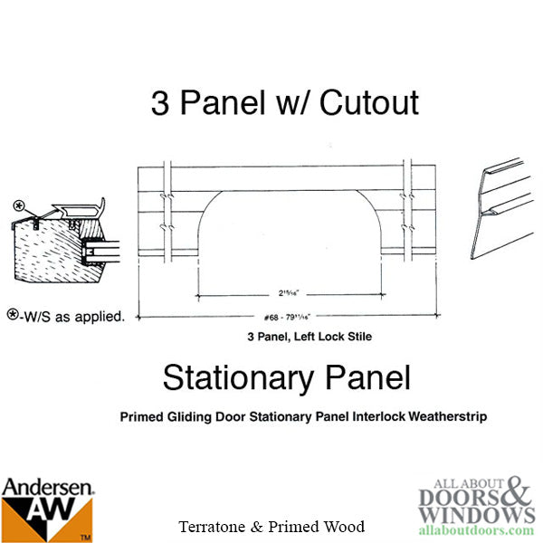 Discontinued Andersen Interlock Weatherstrip - Primed Glidin