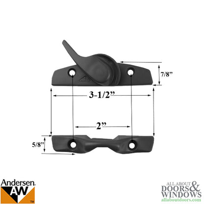 Sash Lock Kit, Andersen Sash Latch, Keeper, and Screws - Sto