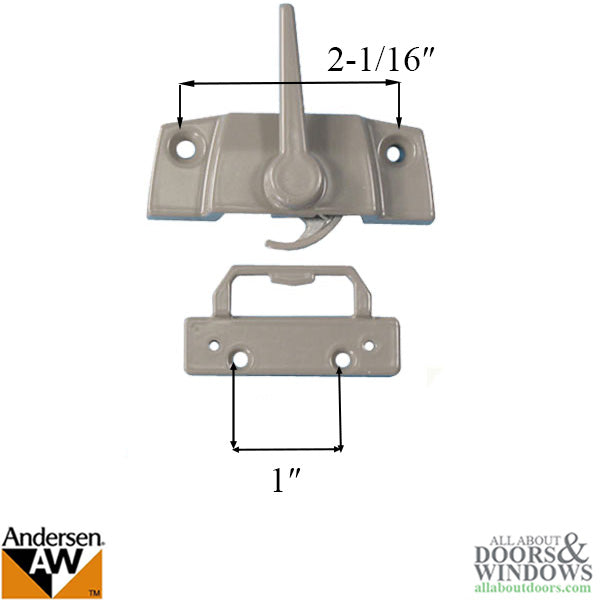 Andersen Sash Lock & Keeper OLD STYLE Double Hung - Stone