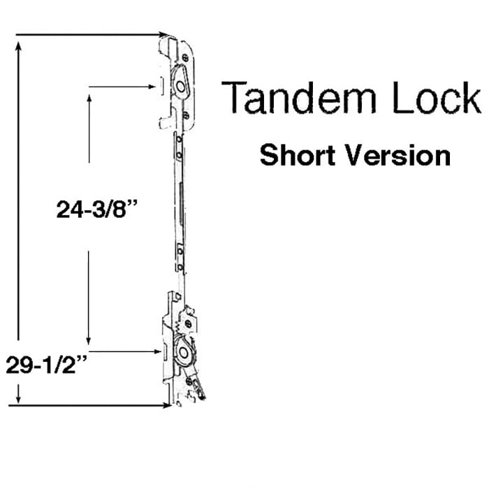 Andersen Window Tandem Lock, Flushmount, E-Z Casement, Short