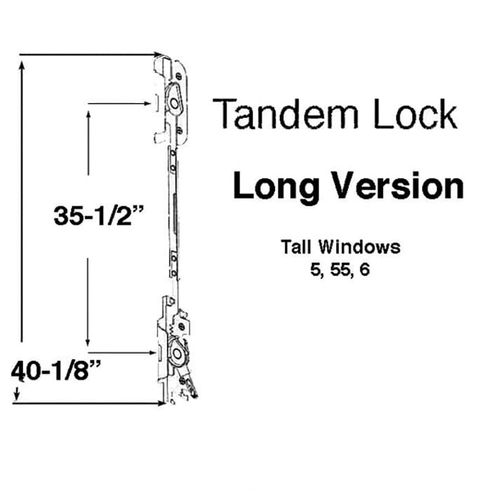 Andersen Tandem Replacement Casement Lock, Long, Left Hand