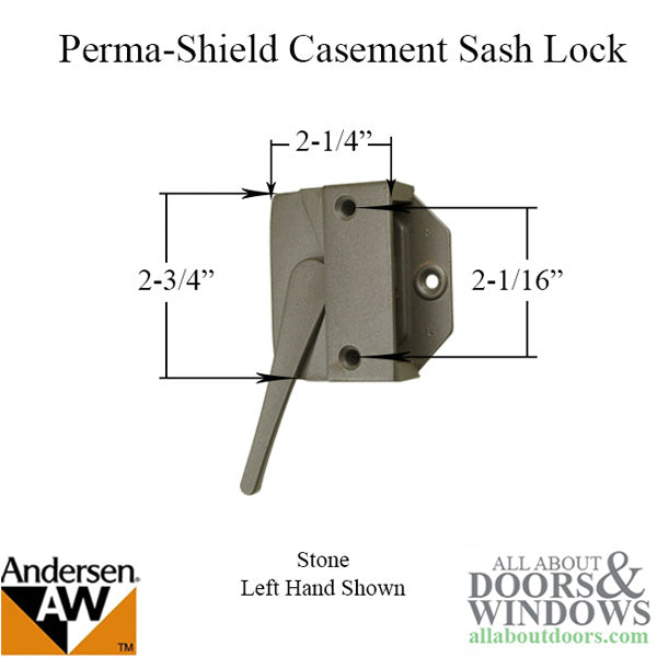 Andersen Casement Window Sash Lock, Perma-Shield 1979-95, RH