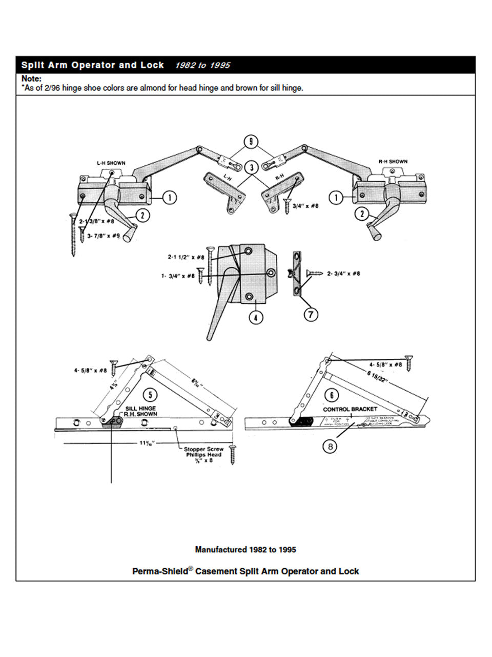 Andersen Perma-Shield Casement Windows - Operator Retaining