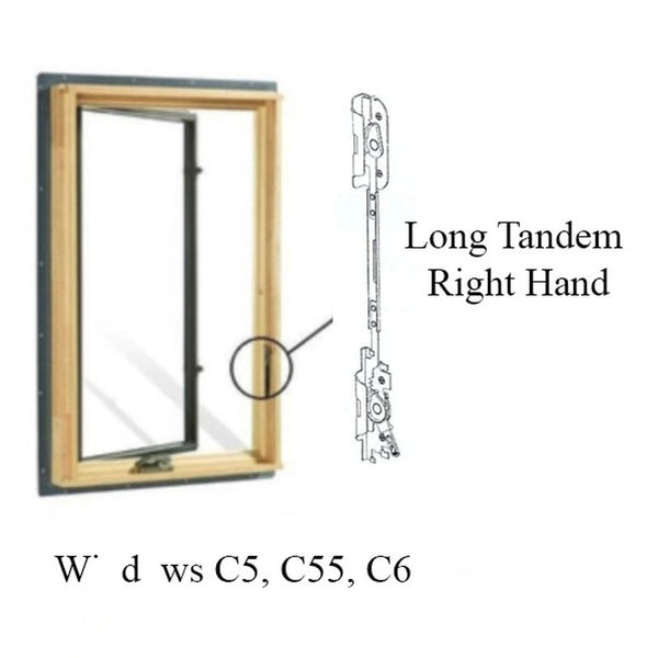 Andersen Window Long Tandem Replacement Lock, Long/Flush mou