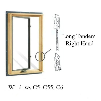 Andersen Window Long Tandem Replacement Lock, Long/Flush mou