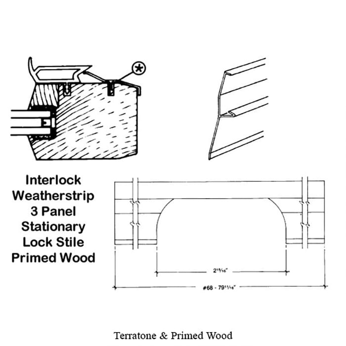 Discontinued Andersen Interlock Weatherstrip - Primed Glidin