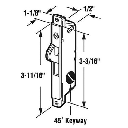 Andersen Deadlock with Metal Tabs for Primed Wood Gliding Pa