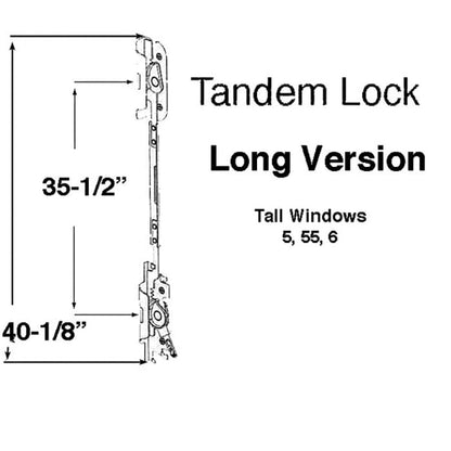 Andersen Window Long Tandem Replacement Lock, Long/Flush mou
