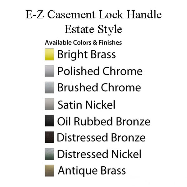 Andersen Perma-Shield Lock Handle, Estate Style - Brushed Chrome