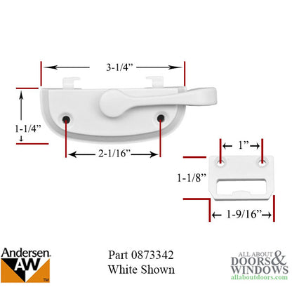 Andersen Sash Lock and Keeper 200 Series Window in Stone