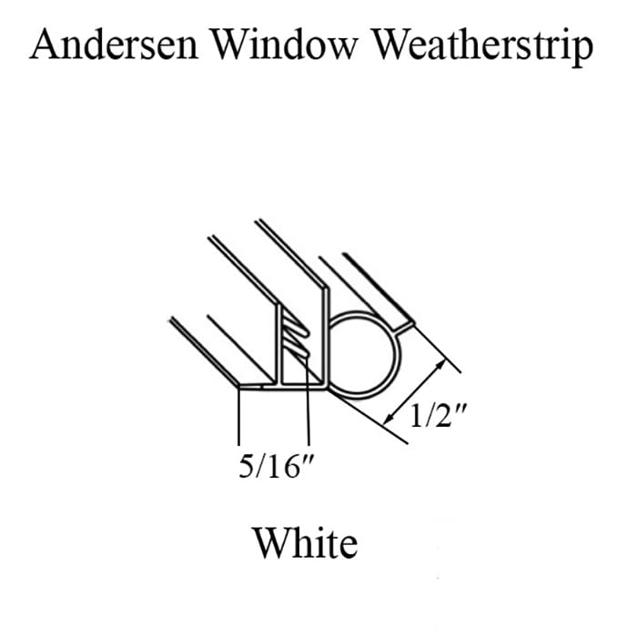 Andersen Window Weatherstrip Bulb/Stile/Left and Right, PSC