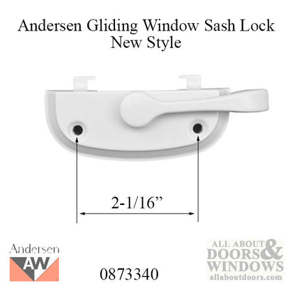 Andersen 200 Series Gliding Window Sash Lock, New Style - Wh