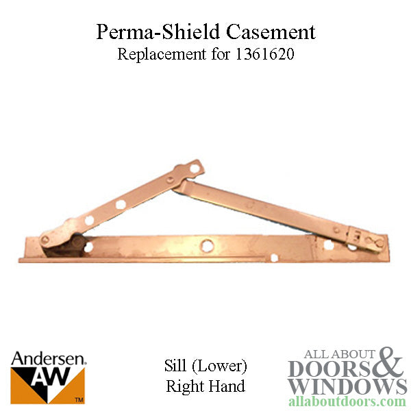 Discontinued - Andersen Perma-Shield Right Hand Split Arm Sill Hinge 1982-1995