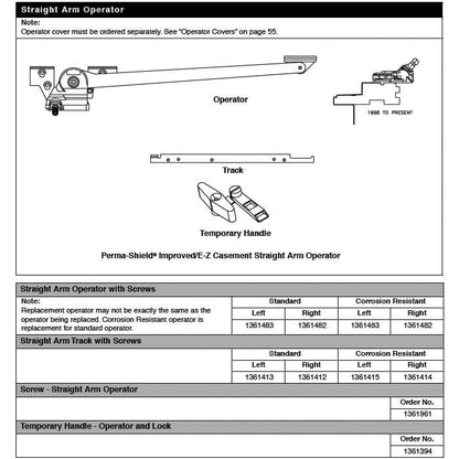 Andersen Window - Enhanced Casement Straight Arm Operator Ch