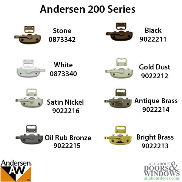 Andersen Sash Lock and Keeper 200 Series Window in Stone