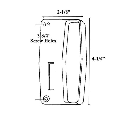 Andersen Inside Interior 3 Panel Patio Screen Door Handle -