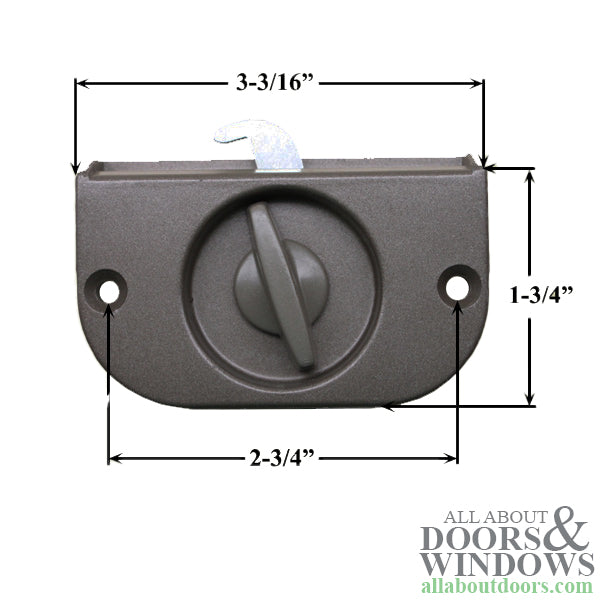 Andersen 2 Panel Patio Screen Door Latch / Lock - Stone