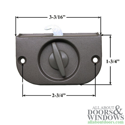 Andersen 2 Panel Patio Screen Door Latch / Lock - Stone