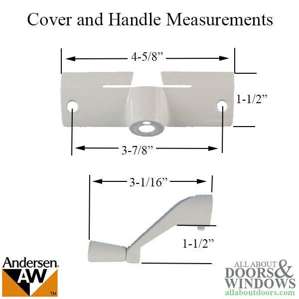 Andersen Casement Window Operator Cover & Handle - White