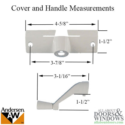 Andersen Casement Window Operator Cover & Handle - White