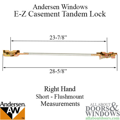 Andersen Window Short/Tandem Lock, Flushmount, E-Z Casement