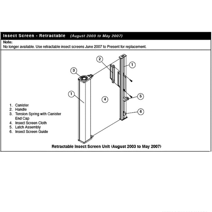 Andersen Frenchwood Gliding Doors - Retainer w/Screws - Retr