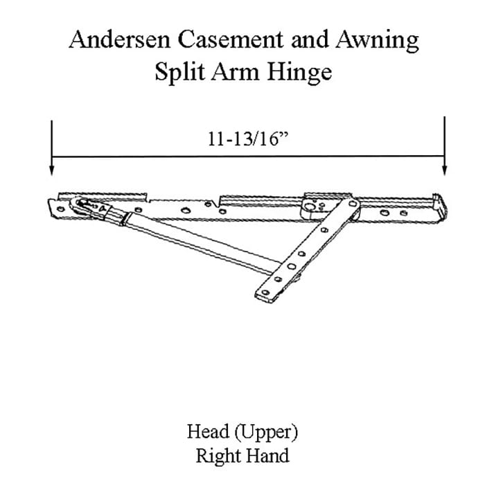 Andersen Awning/Casement Left-Hand Split Arm Head Hinge