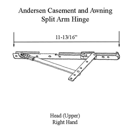 Andersen Awning/Casement Left-Hand Split Arm Head Hinge