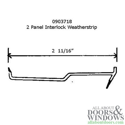Andersen Perma-Shield Gliding Door Operating Weatherstrip, Meeting Stile - Sandtone
