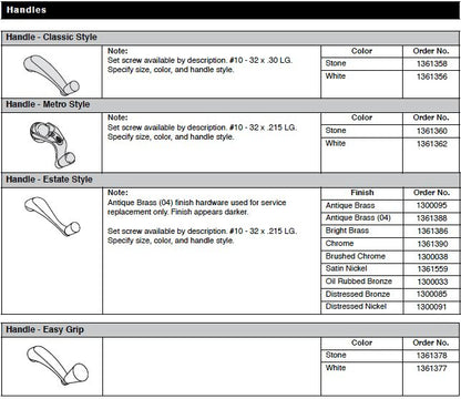 Andersen Perma-Shield Casement Window Crank/Handle - Easy Grip - Estate Style - Brushed/Satin Nickel