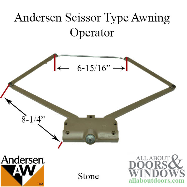 Andersen Awning Operator, A2-7184, Scissor Type - Stone