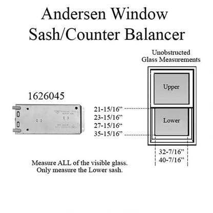 Andersen 200 Series Narroline Window Sash/Counter Balancer -