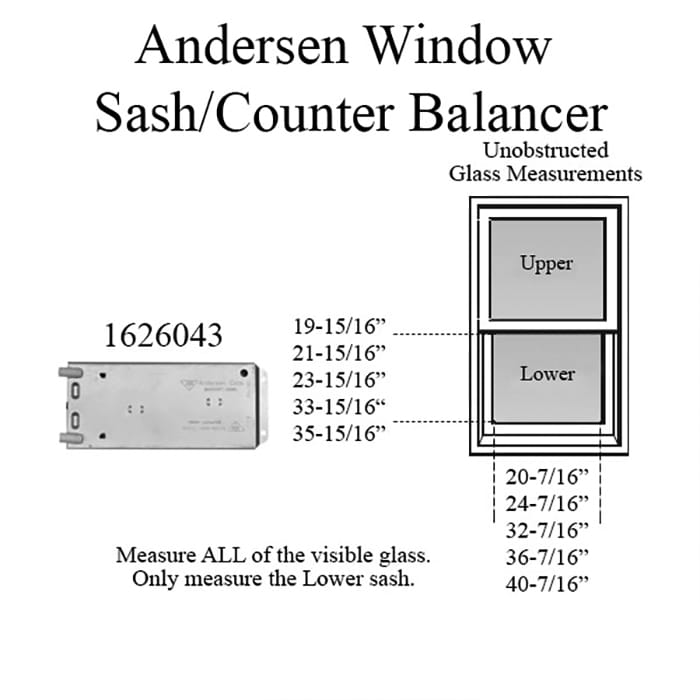 Andersen 200 Series Narroline Window Sash/Counter Balancer -