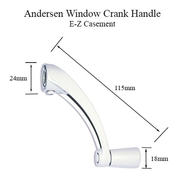 Andersen Window Improved/E-Z Casement Crank/Handle- Classic Style - White