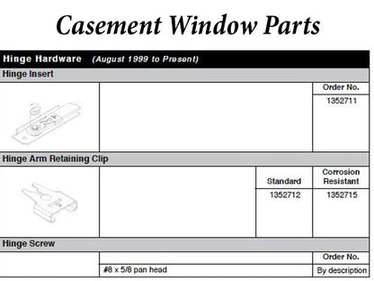 Andersen Perma-Shield Improved/E-Z Casement Windows - Hinge