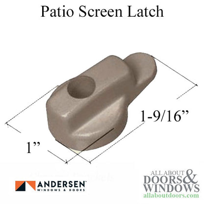 Andersen Screen Door Latch / Lock - Stone
